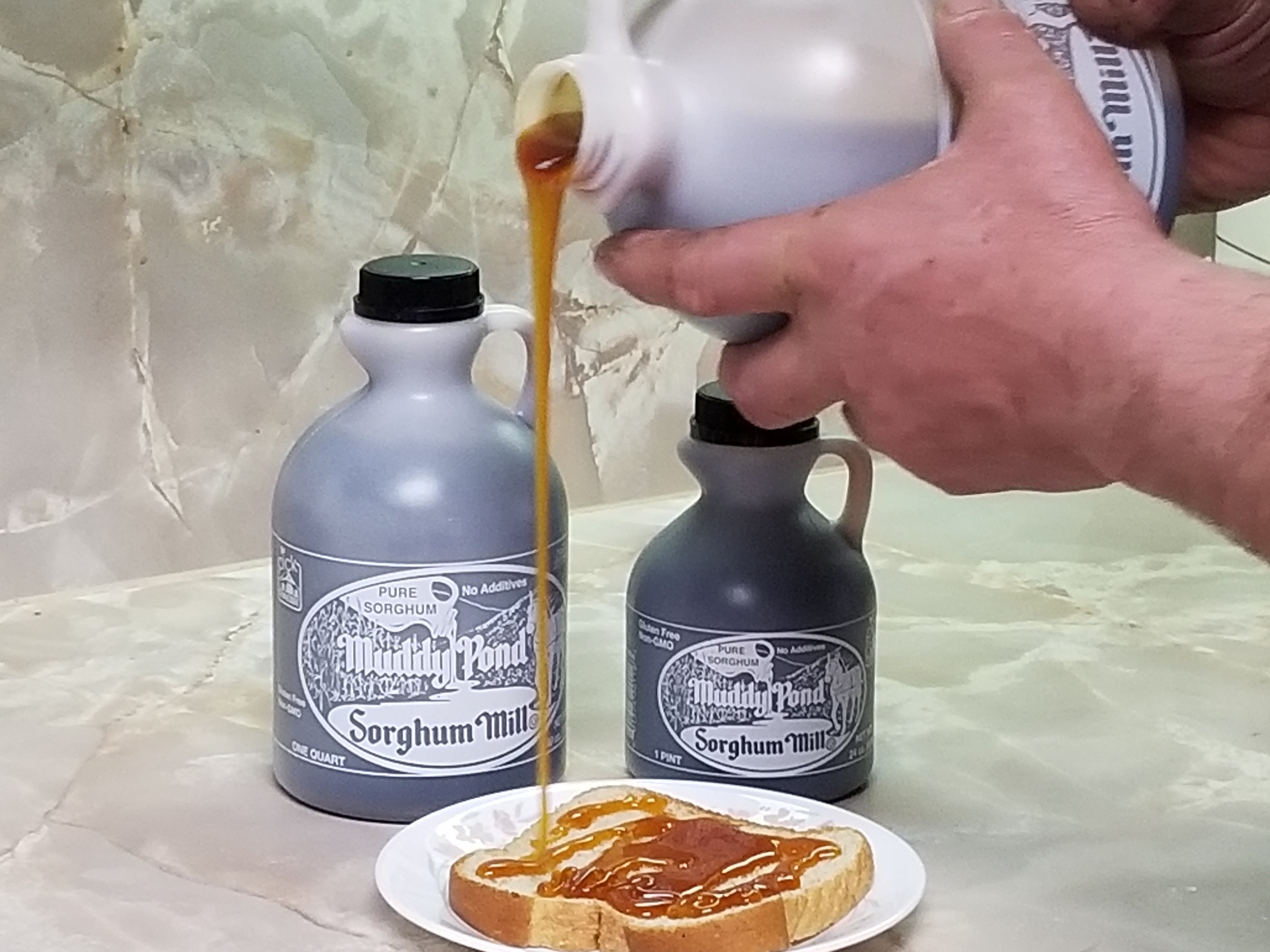 Sorghum Syrup on Bread